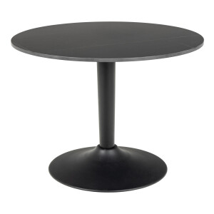 Bendt Ronde Salontafel 'Tempest' Keramiek met marmerprint, 60cm, kleur Zwart