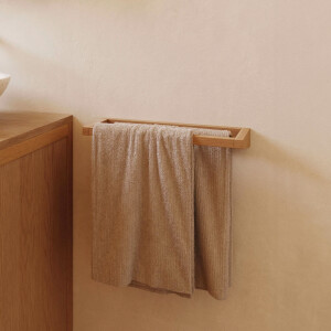 Kave Home Handdoekenrek 'Kenta' Teakhout, kleur Naturel