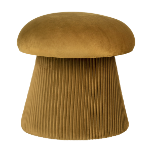 Noam velvet poef oker - Ø 41 cm