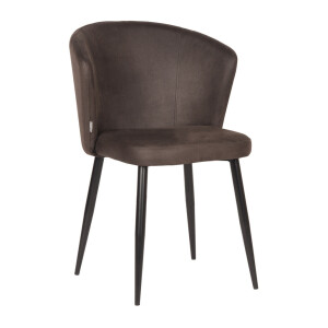 LABEL51 Eetkamerstoel 'Wave' Microfiber, kleur Antraciet