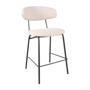 LABEL51 Barkruk 'Zack' Bouclé, kleur Naturel (zithoogte 65cm)