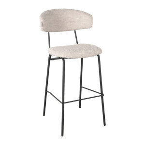 LABEL51 Barkruk 'Zack' Bouclé, kleur Naturel (zithoogte 78cm)