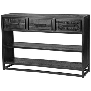 LABEL51 Sidetable 'Chili' Zwart Mangohout, 115cm