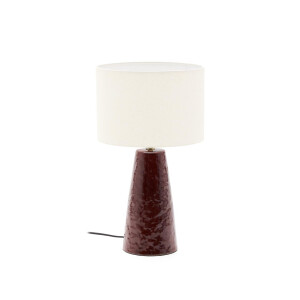 Kave Home Tafellamp 'Drava' Keramiek, kleur Donkerrood