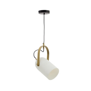 Kave Home Hanglamp 'Reisy' Matglas en messing