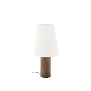 Kave Home Tafellamp 'Marga' Rubberhout, 50cm, kleur Bruin