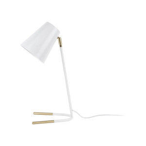 Leitmotiv Tafellamp 'Noble' 46cm hoog, kleur Wit