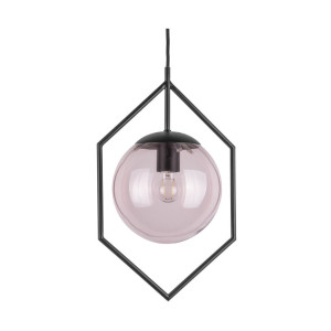 Leitmotiv Hanglamp 'Diamond Framed' kleur Roze