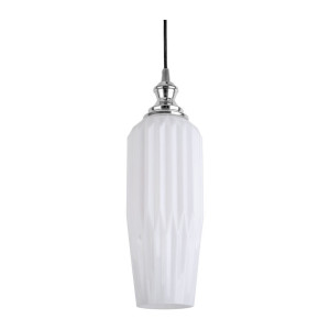 Leitmotiv Hanglamp 'Posh Long' ø12,5cm, kleur Wit