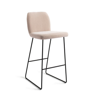 Jesper Home Barkruk 'Ikata' Slide Black, kleur Sand Strand (zithoogte 75cm)