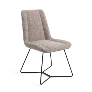 Jesper Home Eetkamerstoel 'Umedo' Beehive Black, kleur Grainy Greige