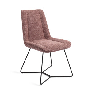 Jesper Home Eetkamerstoel 'Umedo' Beehive Black, kleur Scarlet Grain