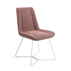 Jesper Home Eetkamerstoel 'Umedo' Beehive White, kleur Scarlet Grain