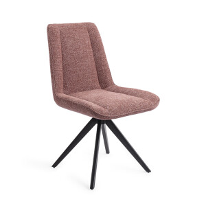 Jesper Home Draaibare Eetkamerstoel 'Umedo' Turn Black, kleur Scarlet Grain