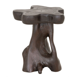 MUST Living Bijzettafel 'Mushroom' Teakhout, 40cm, kleur Bruin