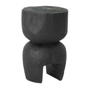 MUST Living Bijzettafel 'Amber' Teakhout, kleur Zwart