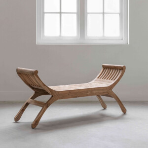 MUST Living Eetkamerbank 'Cleopatra' Teakhout, 105cm