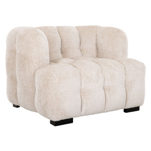 MUST Living Fauteuil 'Mars' Chenille, kleur Naturel