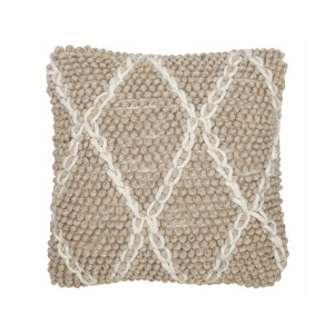 MUST Living Kussen 'Princess' 45 x 45cm, kleur Wit / Beige