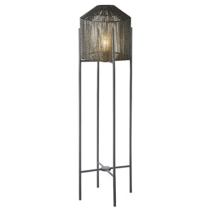 LABEL51 Vloerlamp 'Ibiza' Jute, kleur Zwart
