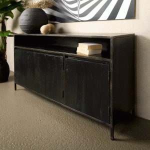 Tower Living Dressoir 'Paterno' kleur Zwart, 155cm