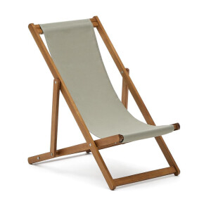 Kave Home Kinder Strandstoel 'Adredna' Acaciahout, kleur Groen