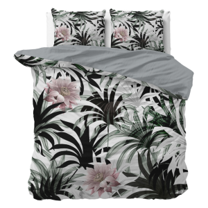 Dekbedovertrek Suzette - Eenpersoons (140x200 Cm) - Grijs Microvezel - - Sleeptime Essentials - Dekbed-Discounter.nl