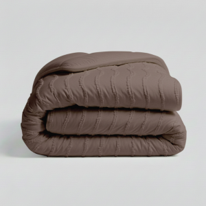 1+1 Gratis Wasbaar Easy Dekbed Zonder Overtrek - Zonder Overtrek - Japandi Waves - Bruin - Dekbed-Discounter.nl