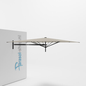 Paraflex muurparasol 230x230cm zwarte Neo arm   (Taupe)