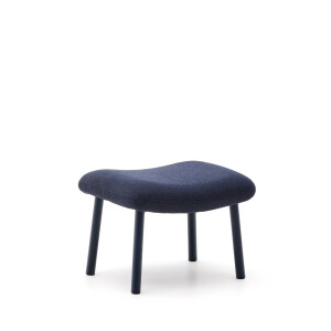 Kave Home Hocker 'Inari' Structuurstof, kleur Donkerblauw