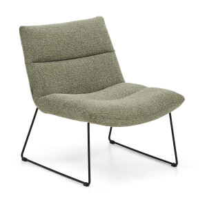 Kave Home Fauteuil 'Asen' Chenille, kleur Groen