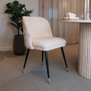 Richmond Eetkamerstoel 'Alicia' Chenille, kleur Wit