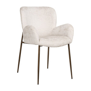 Richmond Eetkamerstoel 'Amber' Chenille, kleur Crème