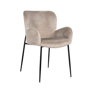 Richmond Eetkamerstoel 'Amber' Velvet, kleur Khaki
