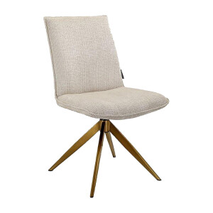 Richmond Draaibare Eetkamerstoel 'Dakota' Chenille, kleur Beige