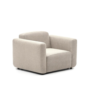 Kave Home Fauteuil 'Neom' Structuurstof, kleur Beige