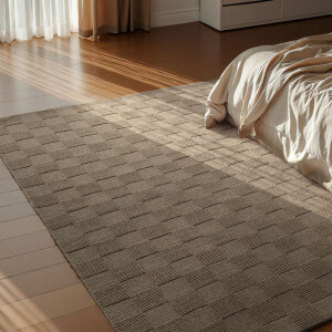 Wollen Vloerkleed Scala - Grijs Beige 200x80cm - Wol - Dekbed-Discounter.nl