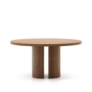 Kave Home Ronde Eettafel 'Nealy' Walnootfineer, 150cm