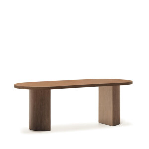 Kave Home Ovale Eettafel 'Nealy' Walnootfineer, 200 x 100cm