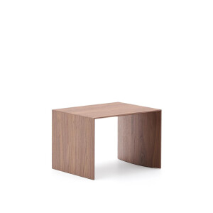 Kave Home Bijzettafel 'Litto' Walnoot, 55 x 40cm, kleur Bruin
