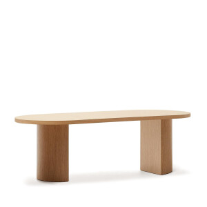 Kave Home Ovale Eettafel 'Nealy' Eikenfineer, 240 x 100cm