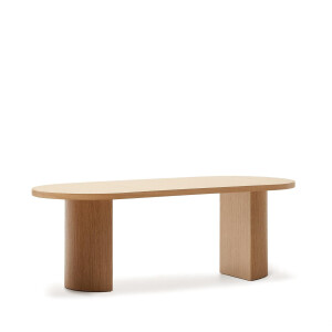Kave Home Ovale Eettafel 'Nealy' Eikenfineer, 200 x 100cm