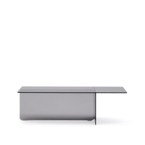Kave Home Salontafel 'Zaren' Grijs glas, 120 x 60cm