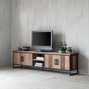 DTP Home TV-meubel 'Beam' Teakhout, 220cm, kleur Naturel