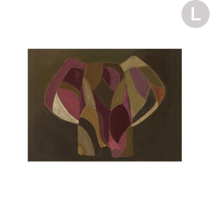 Urban Cotton Wandkleed 'Elefante' in zwart frame, Large, 145 x 190cm