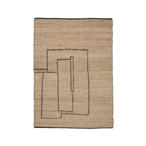 Kave Home Vloerkleed 'Velira' Jute, 160 x 230cm