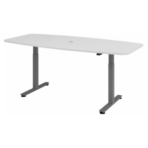 XMST 22 G | 220x103 | Bureau elektrisch in hoogte verstelbaar - Grijs 220 x 103 Tafelhoogte I Elektrisch in hoogte verstelbaar