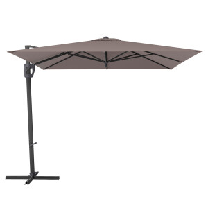 Vrijhangende zweefparasol Capri 300x300 (taupe)