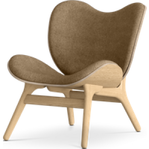 A Conversation Piece naturel houten fauteuil Sugar Brown