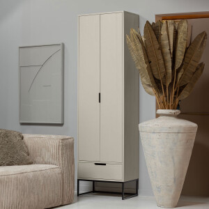 WOOOD Opbergkast 'Silas' Grenen, 210 x 60cm, kleur Dust